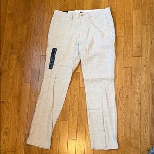NWT J. Crew Light Beige Plaid Dress Pants for Men
